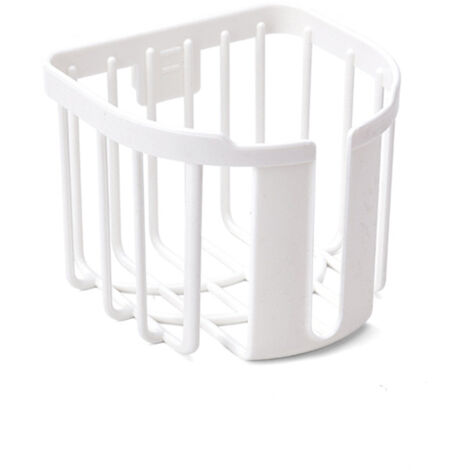 Toilet Paper Holder Wall Mounted Toilet Paper Basket Heavy Duty Bathroom Storage Rack for HouseholdWhite (1/2)