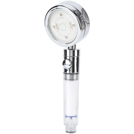 LED Shower Head with Filter Element Switch Temperature Control Shower Sprayer for BathroomColorful Flash (1/5)
