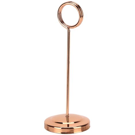 Table Number Holder Stainless Steel Durable Fade Resistant Lightweight Picture Clip for Hotel Restaurant15.5cm Rose Gold (1/5)