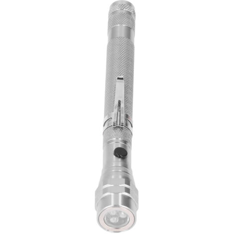 LED Magnetic Picker Portable 360 Degree Rotation Adjustable Magnetic Pickup Stick for Auto RepairSilver (1/5)
