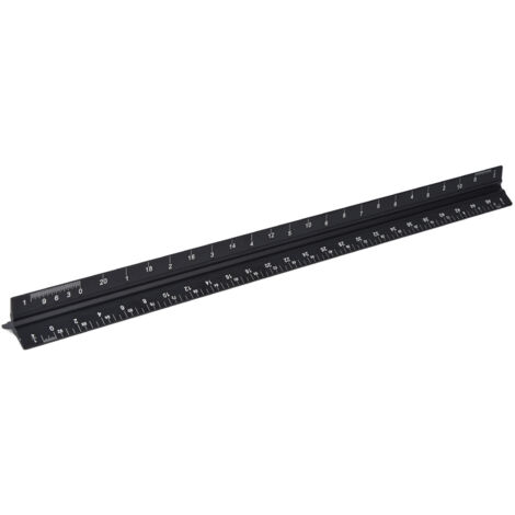 Triangular Ruler Aluminum Alloy Material Clear Reading Engraved Marking Durable Wearable Measuring Tools for DrawingSmall Scale Ruler (1/5)