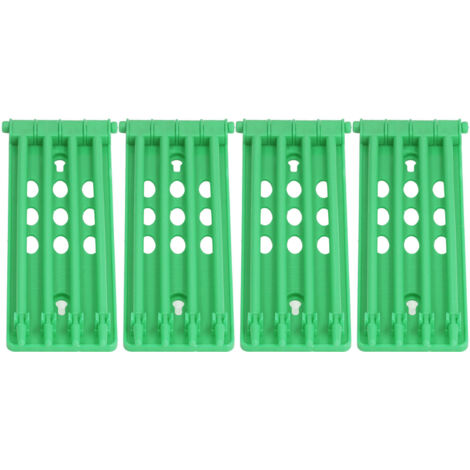 4Pcs Pigeon Leg Ring Stand 4 Column Design Large Capacity Wall Mounted Safe Durable Plastic Parrot Leg Ring Holder Green (1/5)