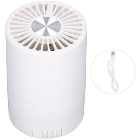 Desktop Air Purifier Intelligent USB Powered Ultra Quiet Negative Ion Air Purifier for Home Travel CarWhite (1/5)