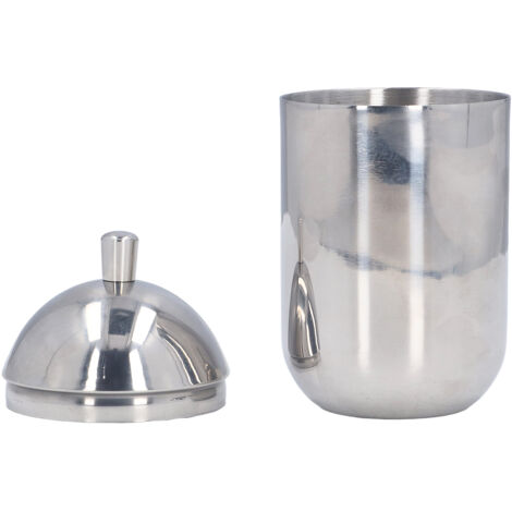 Cotton Swab Holders 304 Stainless Steel Light Luxury Dustproof Cotton Swab Canisters with Lid for Home Bathroom (1/5)