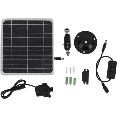 50W Solar Powered Water Pump Solar Panel Kit 24 Hour Operation Solar Panel Water Fountain Pump Kit with Switch Adjustment for Bird Bathing Fish Tanks