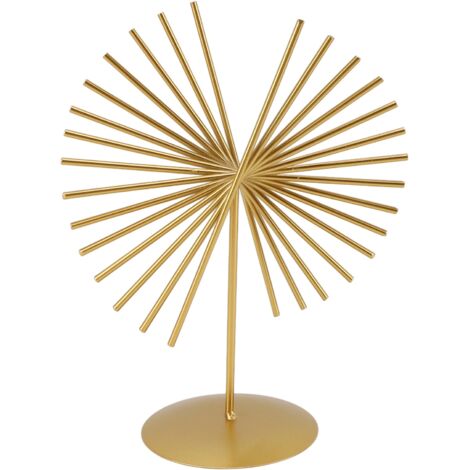 Abstract Ornament Light Luxury Metal Geometric Lines Sculpture Decoration with Base for Home Livingroom Office (1/5)