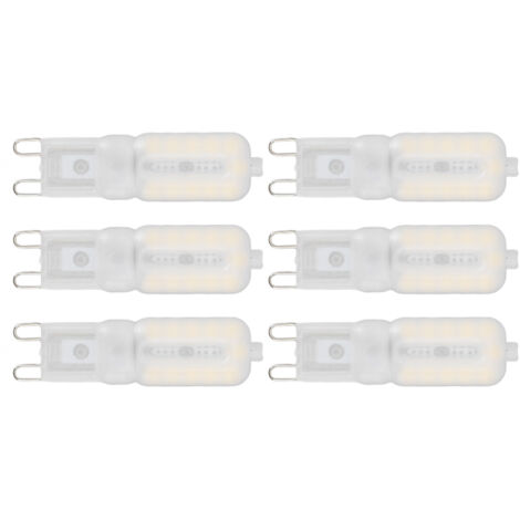 G9 Light Bulb Dimmable Eye Protection Energy Saving 5W 22 LED Small Bulbs for Ceiling Lamp Desk Lamp 6pcs Natural Light 220V (1/5)