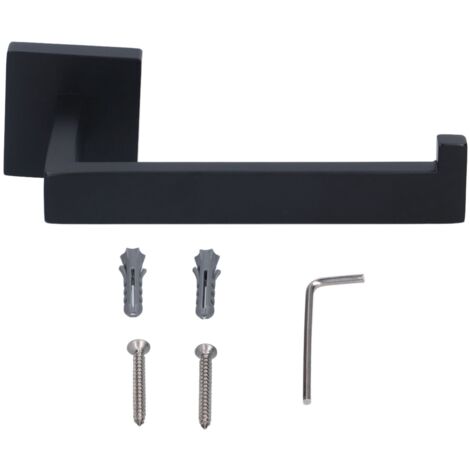 Stainless Steel Toilet Paper Holder Corrosion Resistance Tissue Rack for Bathroom Kitchen (Black) (1/5)