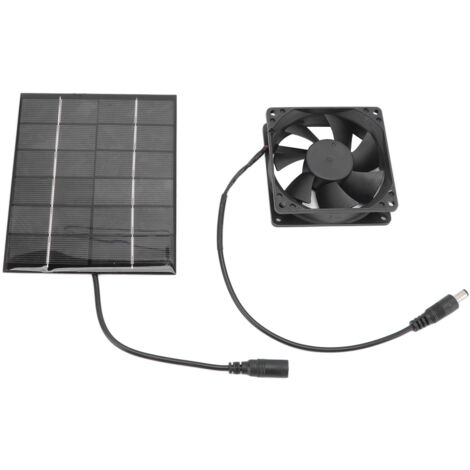 Solar Panel Fan Exhaust Air Ventilation Heat Dissipation Tool for Greenhouse Shed