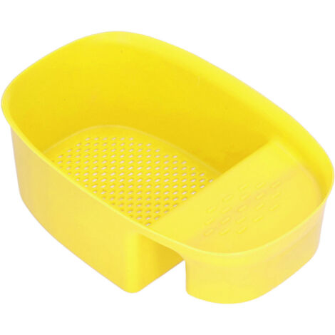 Sink Drain Basket Household Saddle Shaped Mesh Strainer for Kitchen Waste Vegetable FruitsYellow (1/5)