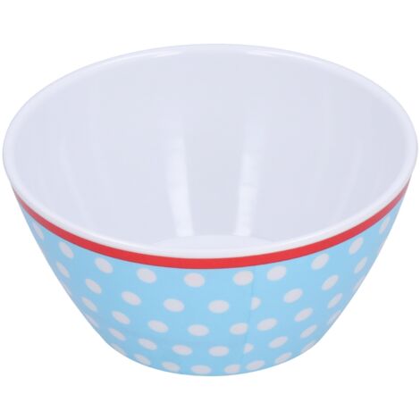 500ml Salad Bowl Thickened Snack Dessert Cake Fruit Bowl for Baking Table DecorationLight Blue Dot (1/5)