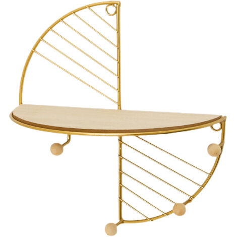 Simple Round Wall Shelf Multifunctional Geometric Wall Art Shelf Home Bedroom Wall Storage Shelves (1/5)