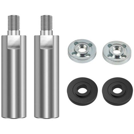 Angle Grinder Extension Connecting Rod Multipurpose Thread Rotary Polisher Extension Shaft with Flange Lock Nut Angle Grinder Extender Lengthen Rod (1/5)