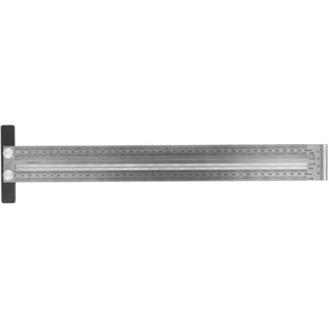 Woodworking Marking T Rulers Positioning Scribing Ruler Gauge Carpenter Measuring Mark Ruler 400mm (1/5)