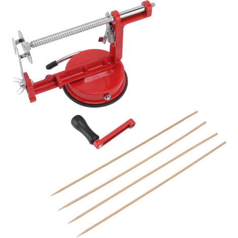 Potato Spiral Cutter Multifunctional Manual Rotating Stainless Steel Blade Rust Resistant Red Twisted Spiral Potato Peeler (1/5)