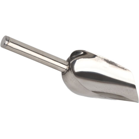 Stainless Steel Ice Scoop Multipurpose Thickened Rustproof Dishwasher Safe Metal Ice Scoop for Ice Cube Candy Flour Sugar L (1/5)