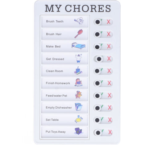 Chore Chart Memo Boards Portable Detachable Message Board Feel Comfortable PVC Kids Chore Chart for Kids Learn PlanningMY CHORES (1/5)
