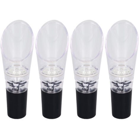 4PCS Wine Aerator Pourer PC Eco Friendly Decanter Spout Bar Accessories for Household PartySilver (1/5)