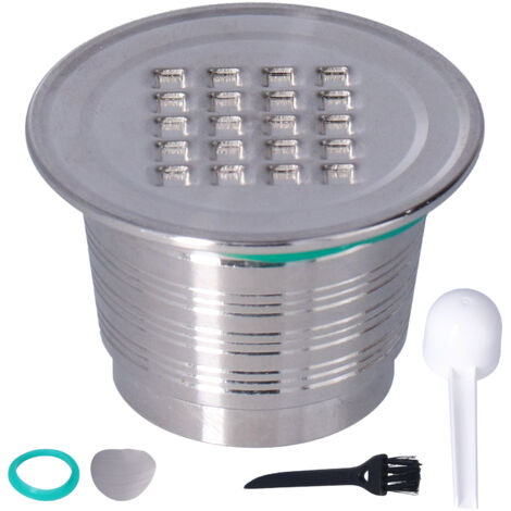 50mL Coffee Capsule Filter Stainless Steel Reusable Coffee Capsule Cup Coffee Machine Accessories for NespressoSquare Hole (1/5)