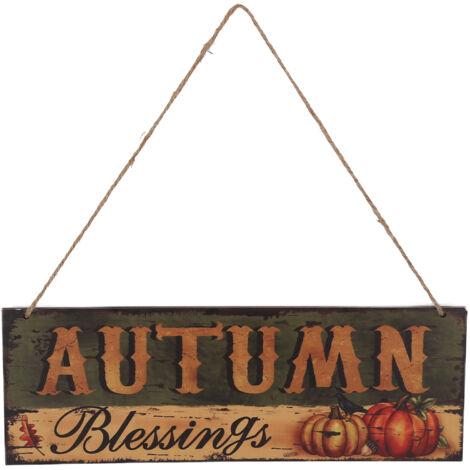 Wooden Door Hanging Plague with Pumpkin Sunflower Pattern for Indoor Outdoor Home DecorationJM00936 (1/5)