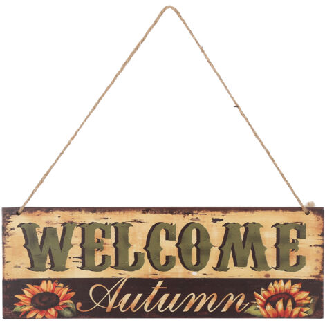 Wooden Door Hanging Plague with Pumpkin Sunflower Pattern for Indoor Outdoor Home DecorationJM00929 (1/5)