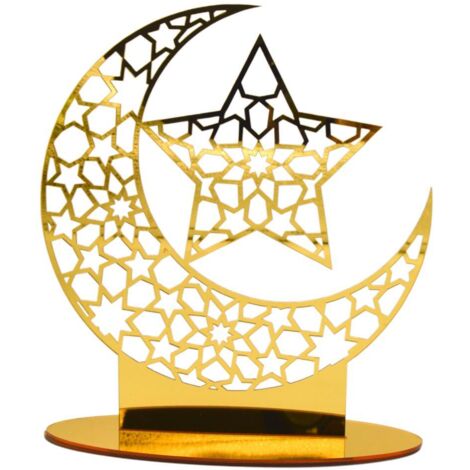 Eid Mubarak Acrylic Ornament Ramadan Decorations for Home Muslim Party Supplies Eid Ramadan Gifts (1/5)