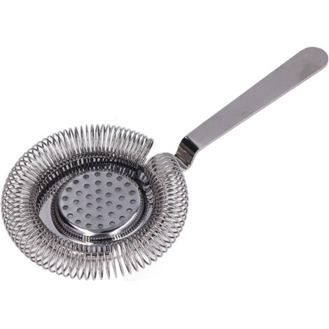 Bar Strainer Fine Filtering Professional Stainless Steel Cocktail Strainer for Bartending Restaurant Party Black Plated (1/5)