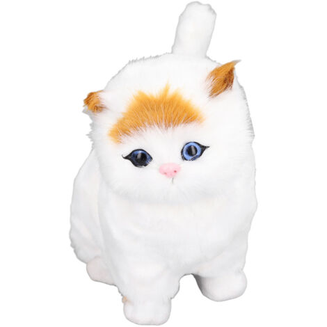 Simulation Animal Lovely Lifelike Simulation Animal Cat Doll with Sound for Kids Gift Home Decoration (1/5)