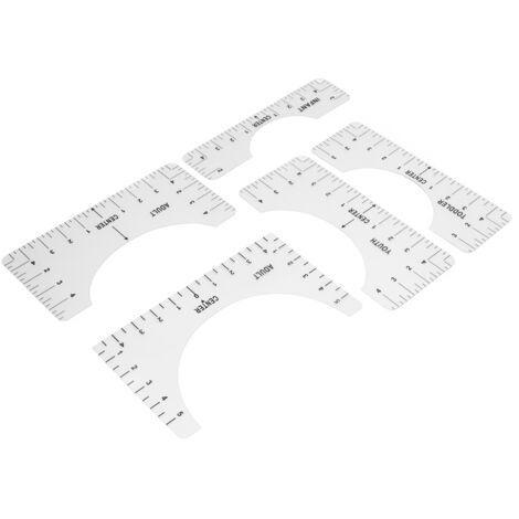 Article Ruler Guides T Shirt Ruler Reusable PVC Shirt Guide Ruler Round Neck Alignment Ruler ...