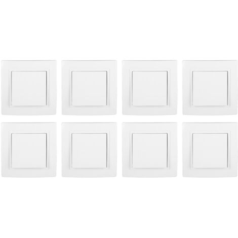 8Pcs Single Pole Light Switch 10A/250V Wall Decorative Paddle Rocker Switch European Regulations for House Use (1/5)