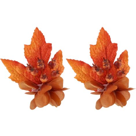 2Pcs Innovative Napkin Ring Decorative Simulation Flower Napkin Holder for Wedding BirthdayMaple Leaf (1/5)