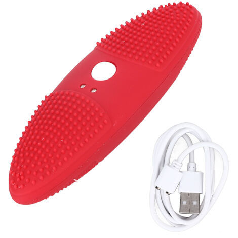 Ultrasonic Scrubber 3 Levels USB Charging High Frequency Vibration Dual Waving Ultrasonic Vegetable Washing Machine Red (1/5)