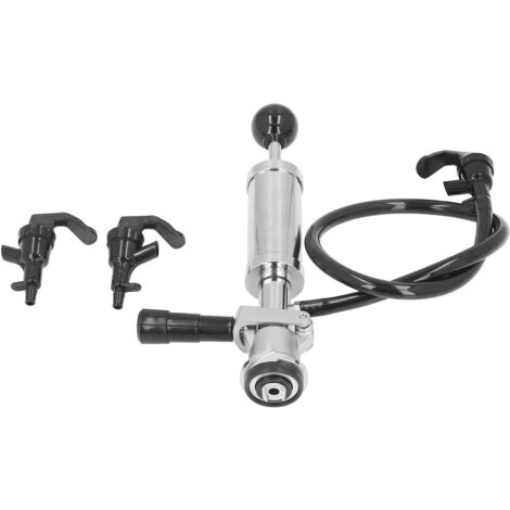 4in Thread Beer Keg Pump Stainless Steel Keg Party Pump with Tap for American D System Kegs (1/5)