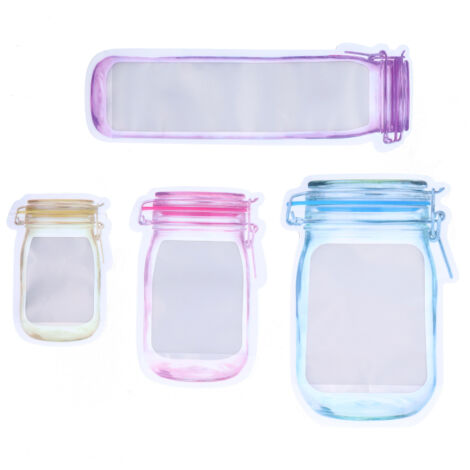 40Pcs Reusable Food Storage Bags Good Leakproofness Large Capacity Zipper Design Portable Snack Packaging Bag for Home (1/5)