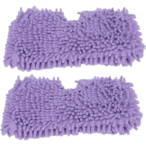 2PCS Mop Replacement Pads Soft Microfiber Mop Cloth Accessory Fit for Shark S3601 S3501 Purple (1/5)