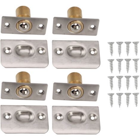 4pcs Door Ball Catch Solid Brass Adjustable Spring Closet Ball Latch for Cabinet Pantry (1/5)
