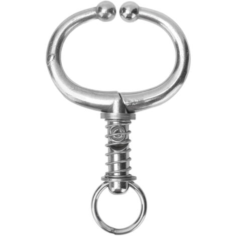 Cattle Nose Ring Stainless Steel Cattle Nose Clamp Bull Cow W Spring Nose Ring for FarmM (1/5)