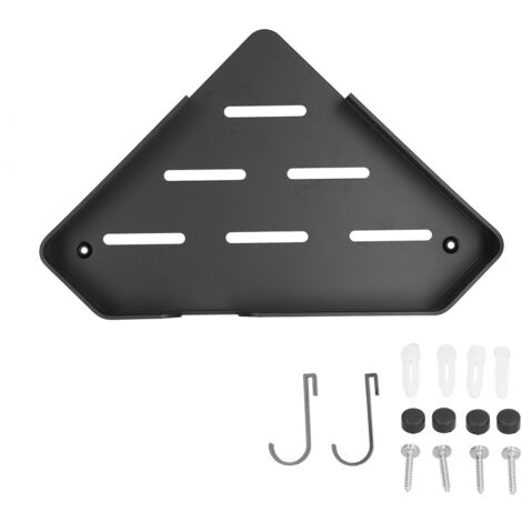 Shower Corner Shelf Aluminum Triangle Single Layer Storage Rack for Bathroom Hotel Toilet (1/5)