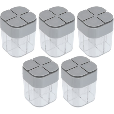 5pcs 4 in 1 Spice Container Seasoning Spice Shaker with Sealed Lid for Home Restaurant Kitchen (1/5)