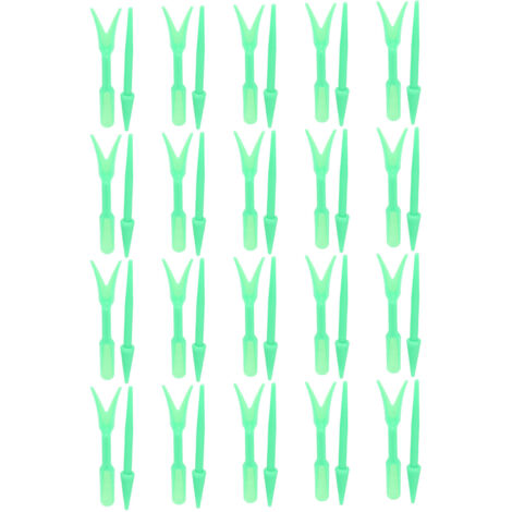 20Sets Small Seed Planter Strong Practicality Small Portable Comfortable to Use Seedling Remover for Vegetable PlantingGreen (1/5)
