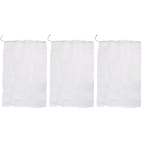 3Pcs Garden Plant Netting with Green Drawstring Potted Plant Fruit Tree Protector Insect Birds Prevention105x140cm / 41.3x55.1in (1/5)