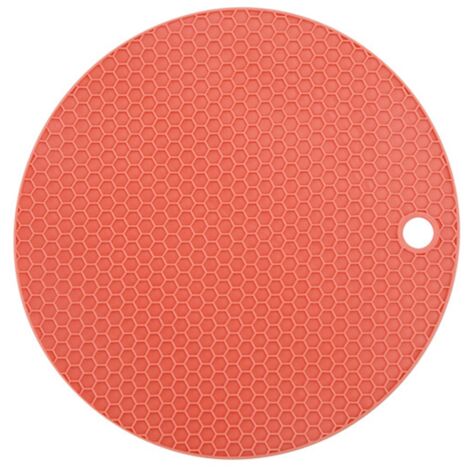 Heat Resistant Mat Silicone Slip Proof Round 17cm Heat Insulation Pad for Kitchen Countertop (1/5)