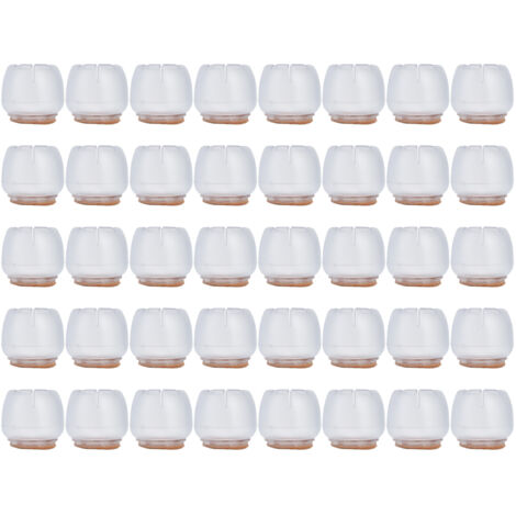 40PCS Chair Leg Protector Thickened Silicone Table Leg Cover Transparent Non Slip Furniture Leg Protector (1/5)