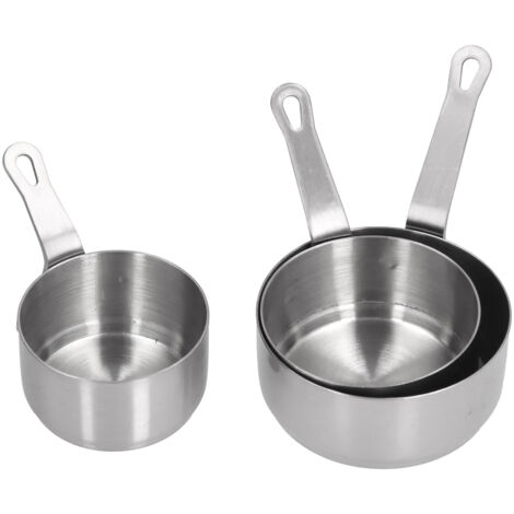 3pcs Sauce Cups Stainless Steel Sauce Dish with Handle for for Condiment Ketchup AppetizerSilver (1/5)