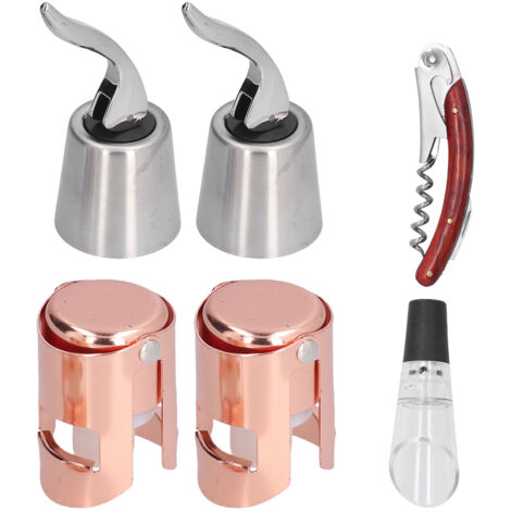 6pcs Wine Tool Kit Champagne Stopper Wine Preservation Cork Wine Bottle Opener for Home Kitchen (1/5)