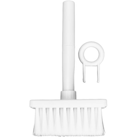 Keyboard Brush Separate Double Head Design 5 in 1 Multifunction 3 Row Design Plastic Cleaning Brush Pen for HeadphonesWhite (1/5)