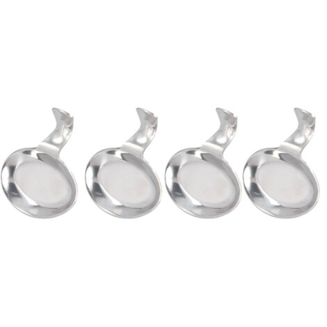 4Pcs Spoon Holder Stainless Steel 2 Purpose Compact Durable Chopsticks Rest Holder for Home Restaurants (1/5)