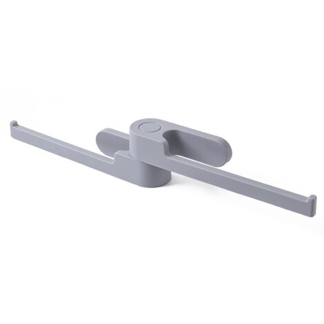 Rotatable Wall Hook Punching Free Installation Waterproof Large Storage Capacity Folding Towel HookGray (1/4)