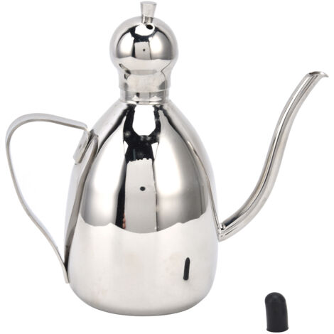 Stainless Steel Oil Can Portable High Water Tightness Stainless Steel Oil Can for Kitchen0.25L (1/5)