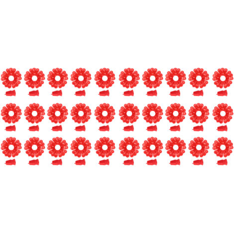 30 Set Hummingbird Feeder Flowers Hanging Bird Feeding Ports Replacement Parts Garden SuppliesRed (1/5)